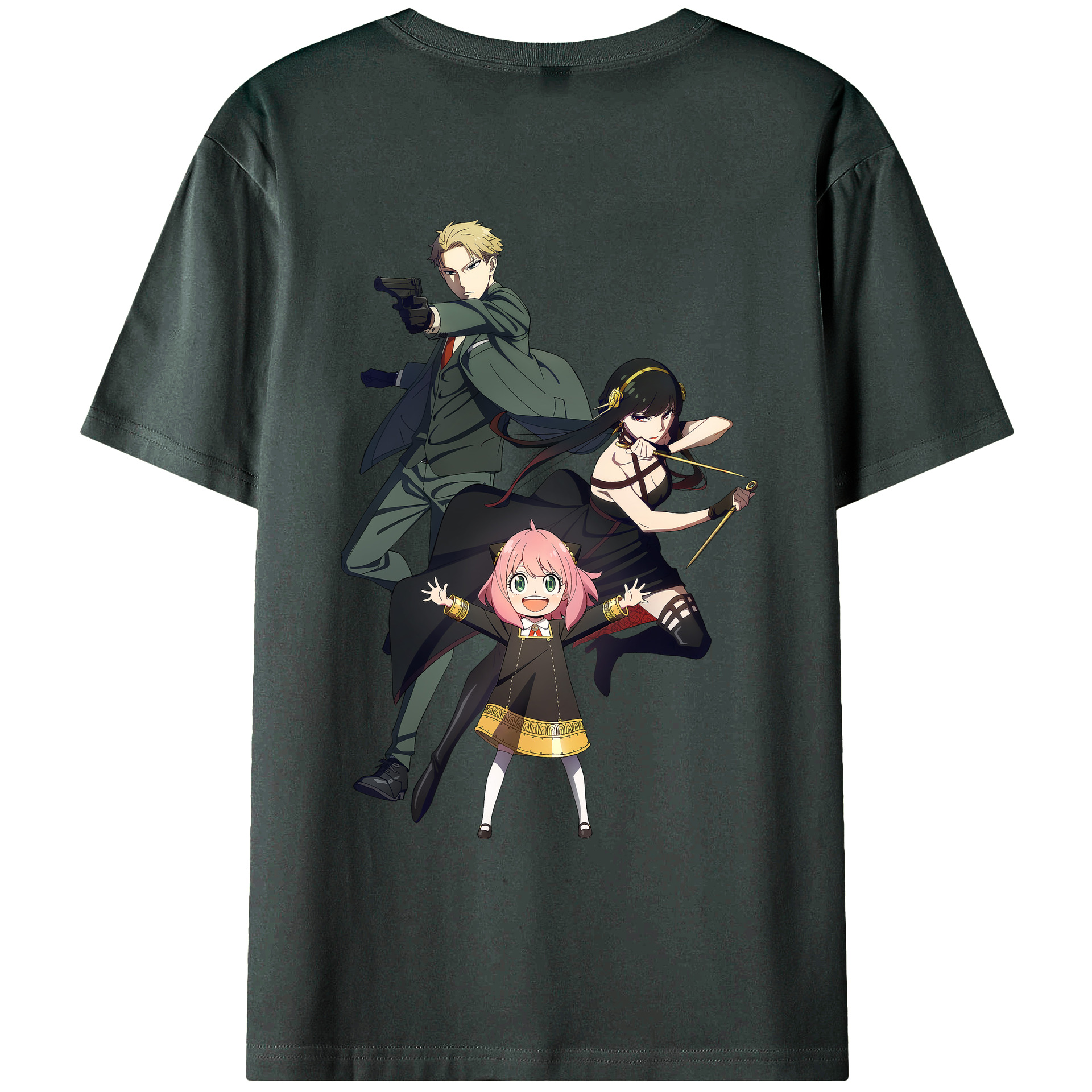 （画像用） SPY×FAMILY间谍家家酒 綿100％ メンズ半袖Tシャツ（バックプリント） 通気性